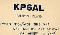KP6AL, Palmyra Island